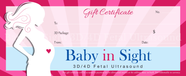 Fetal Ultrasound & Gender Reveal Gift Certificates